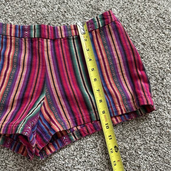 Free People multicolor striped cotton shorts size 4 - Picture 7 of 8